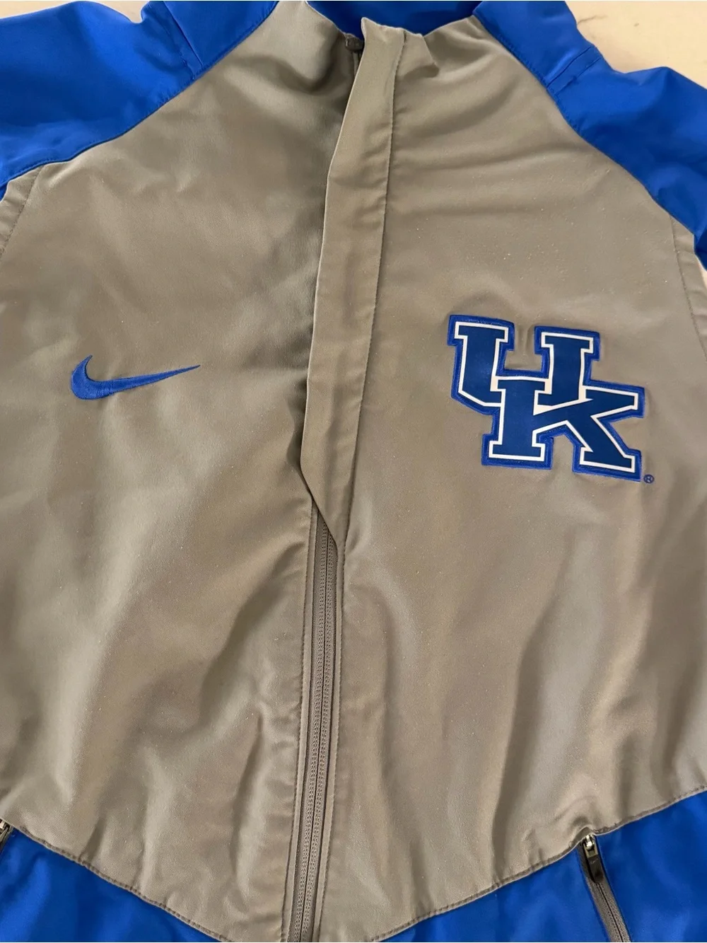 Kentucky Wildcats Nike Dri-Fit Hyper Elite Full Zip Jacket Mens Medium Blue Gray